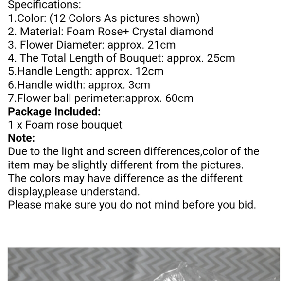 🆕 Bride Bridesmaid Faux Flower Bouquet Pink Silver White NWT - Picture 8 of 8